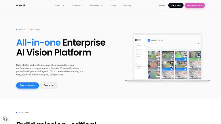 Viso Suite website homepage screenshot