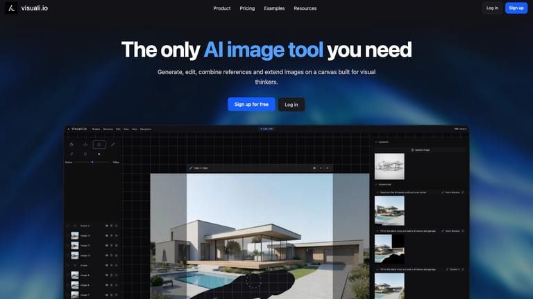 Visuali website homepage screenshot
