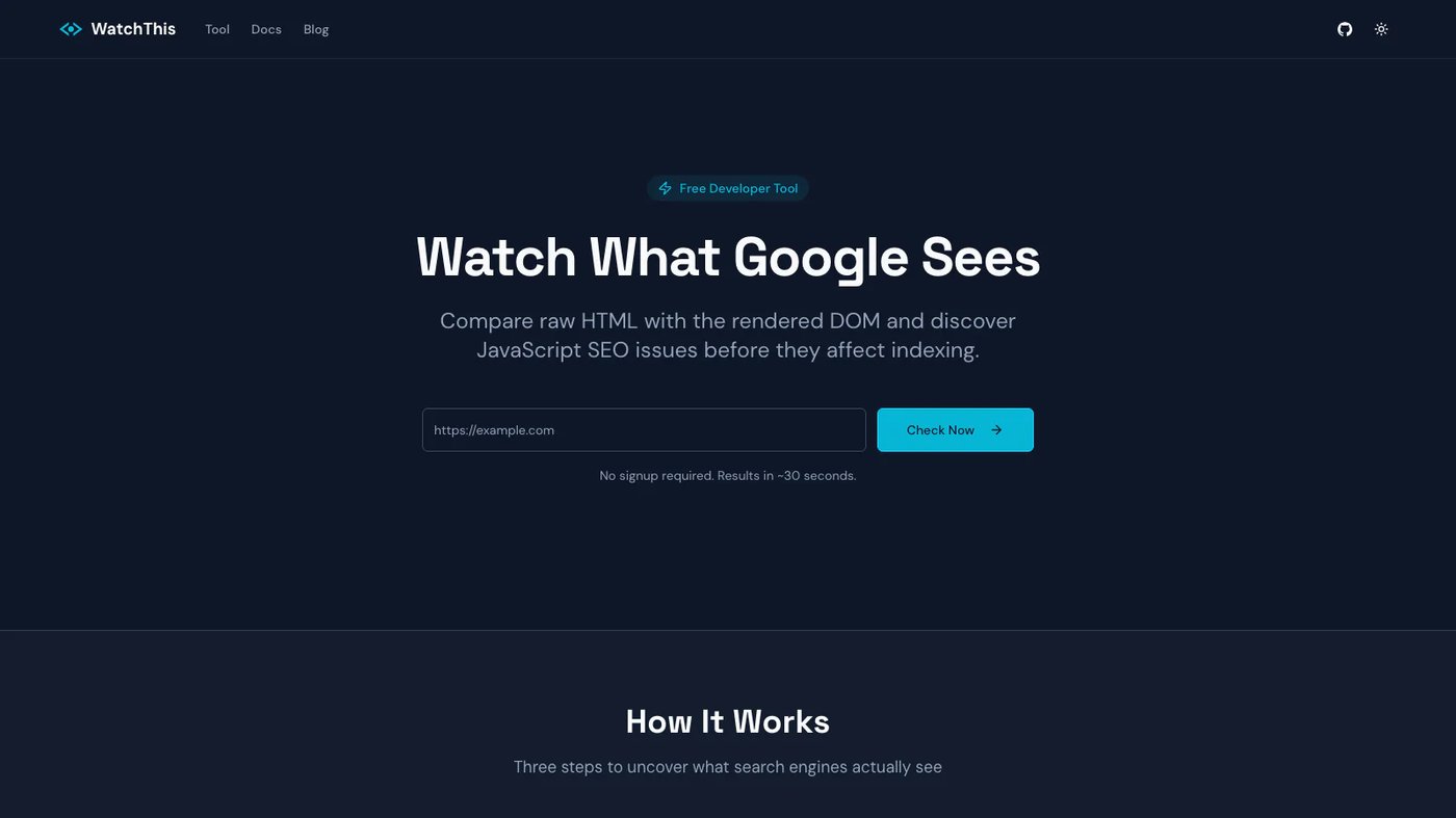 WatchThis website homepage screenshot