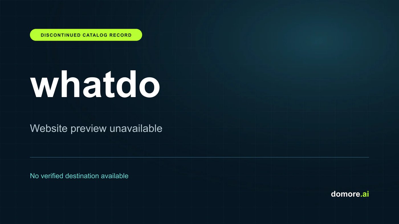 whatdo catalog placeholder — website preview unavailable