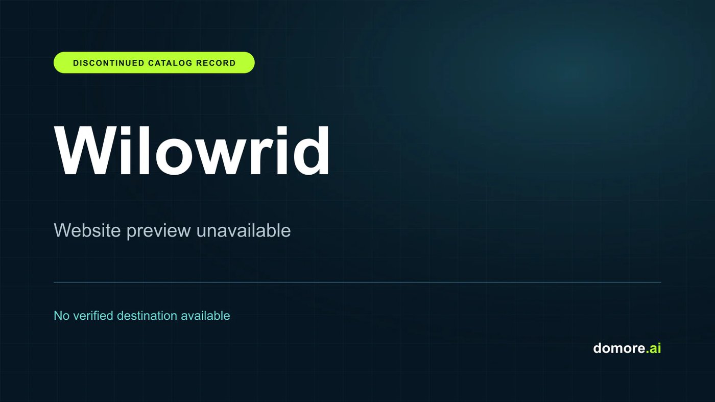 Wilowrid catalog placeholder — website preview unavailable