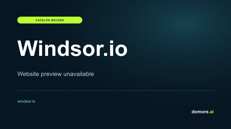Windsor.io catalog placeholder — website preview unavailable