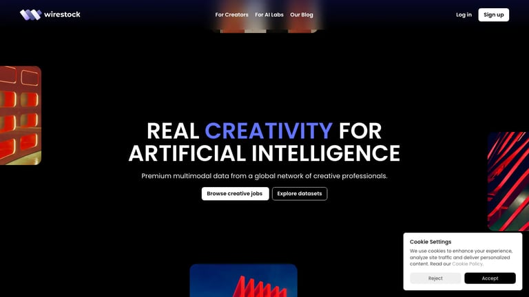 Wirestock website homepage screenshot