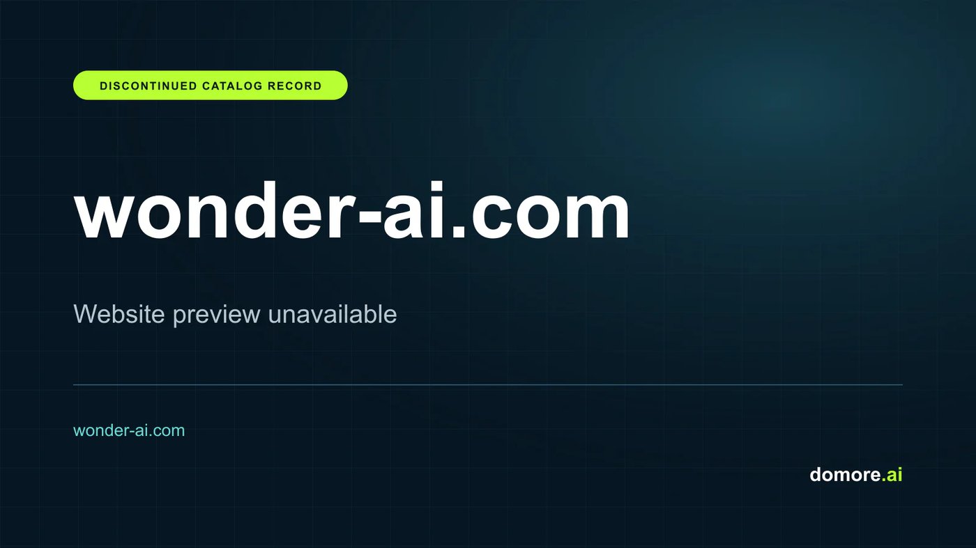 wonder-ai.com catalog placeholder — website preview unavailable