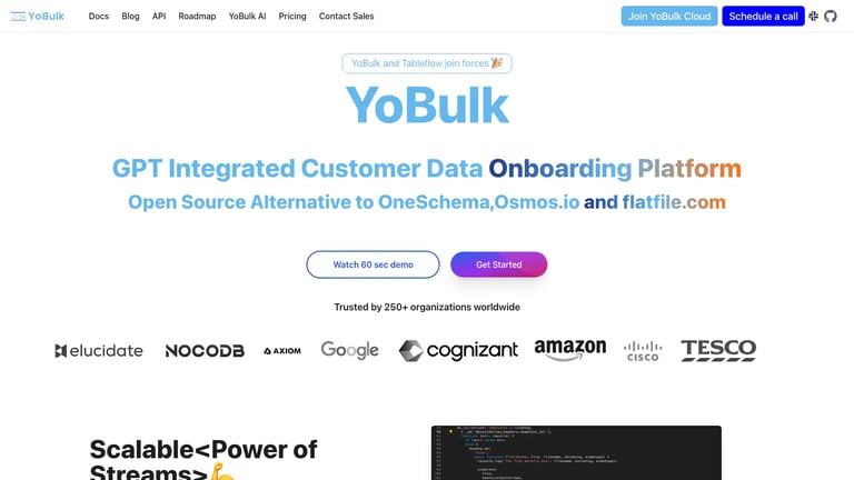 YoBulk website homepage screenshot