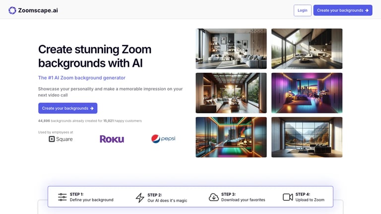 ZoomScape.ai website homepage screenshot